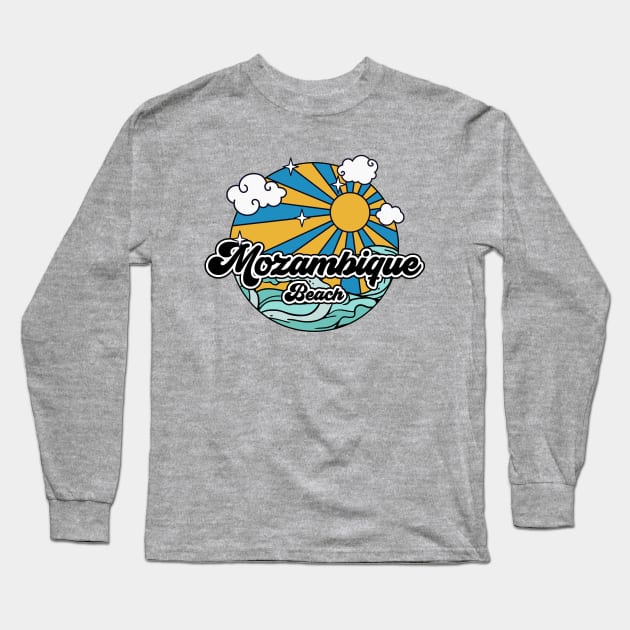 Groovy Beaches Mozambique Beach Long Sleeve T-Shirt by walaodesigns